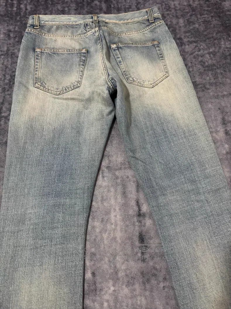 Saint Laurent Paris Saint Laurent Paris Light Blue Washed Distressed Ripped De Size US 30 / EU 46 - 4 Thumbnail