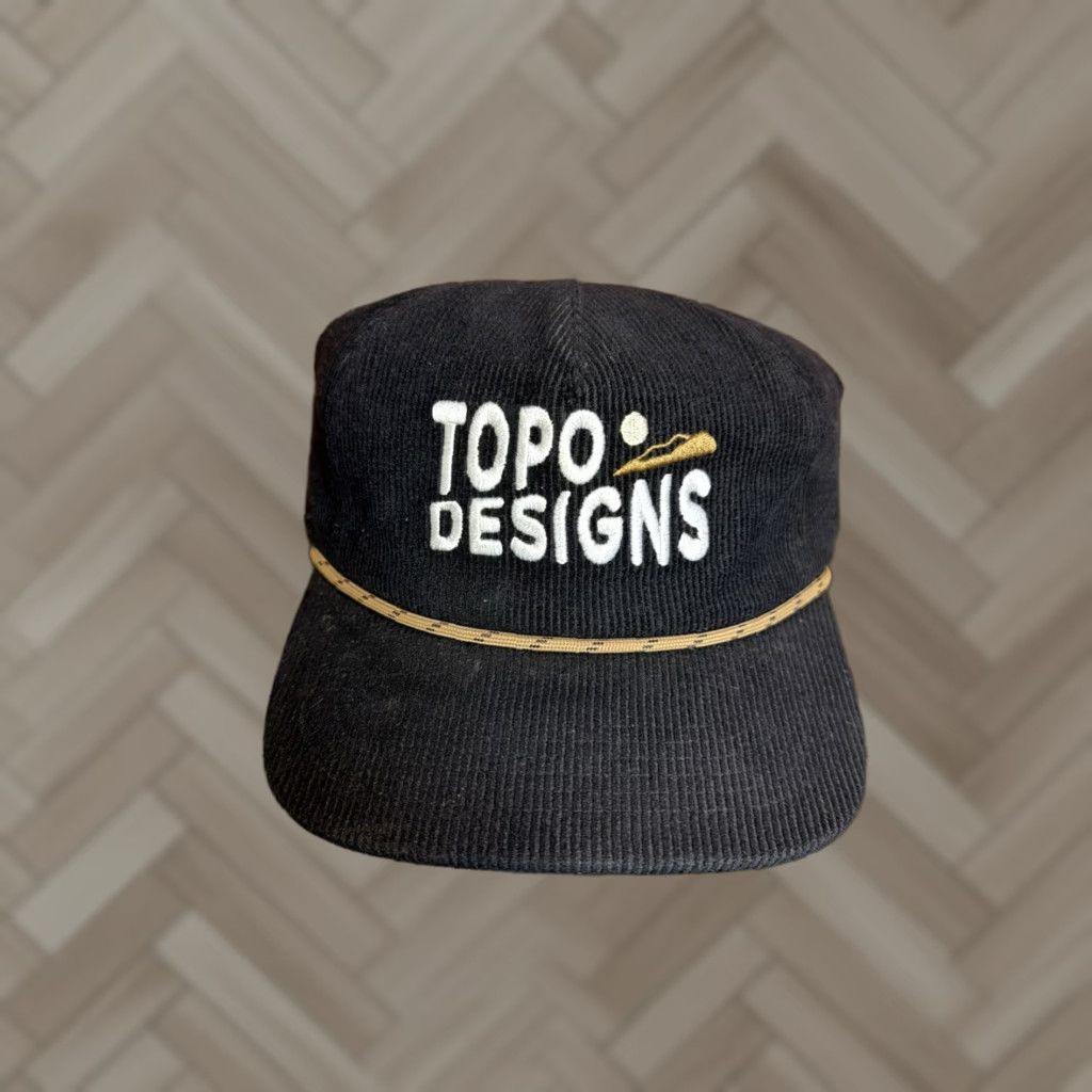 Topo Designs Topo Designs Corduroy Hat Cap Mens Adjustable Logo Black Outdoors Cap Size ONE SIZE - 1 Thumbnail