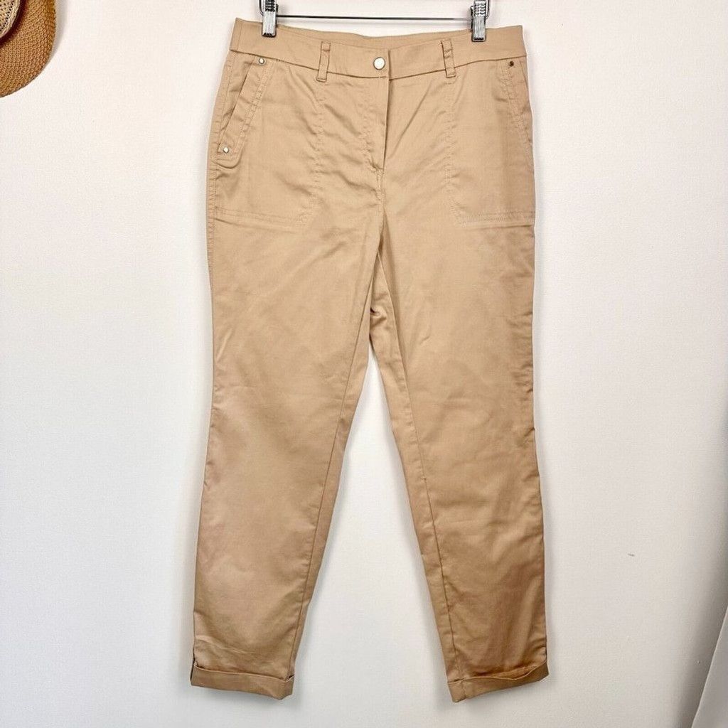 Other Chicos Slim Ankle Utility Pants S Comfort Waist Luxe Beige Size 28" / US 6 / IT 42 - 2 Thumbnail