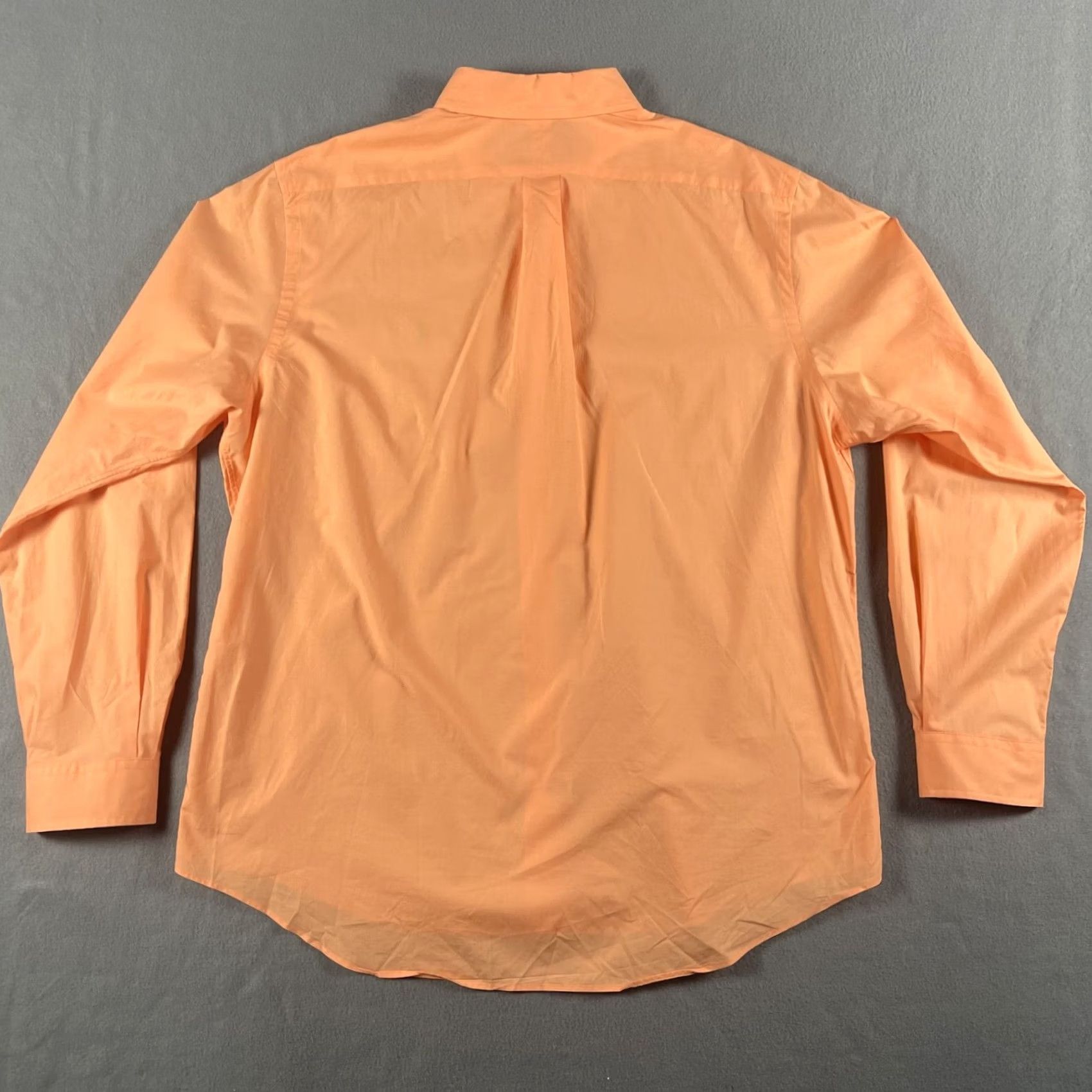 Polo Ralph Lauren Polo Ralph Lauren Mens XL Long Sleeve Button Up Pumpkin Orange Green Pony Preppy Shirt Size US XL / EU 56 / 4 - 3 Thumbnail