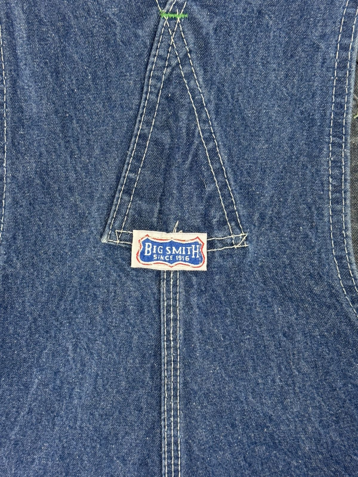 Vintage 1980ʼs Vintage Big Smith Blue Denim Bib Overalls 30X30 Size US 30 / EU 46 - 8 Thumbnail