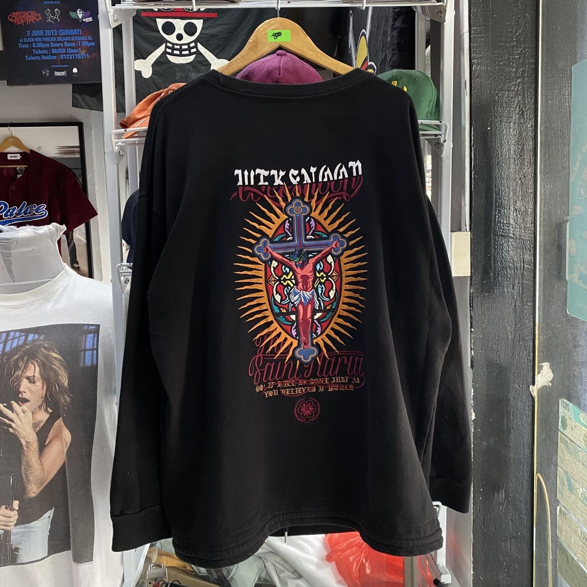 Vintage Wek Snoop Jesus On The Cross Embroidered Sweatshirt Size US XL / EU 56 / 4 - 1 Thumbnail
