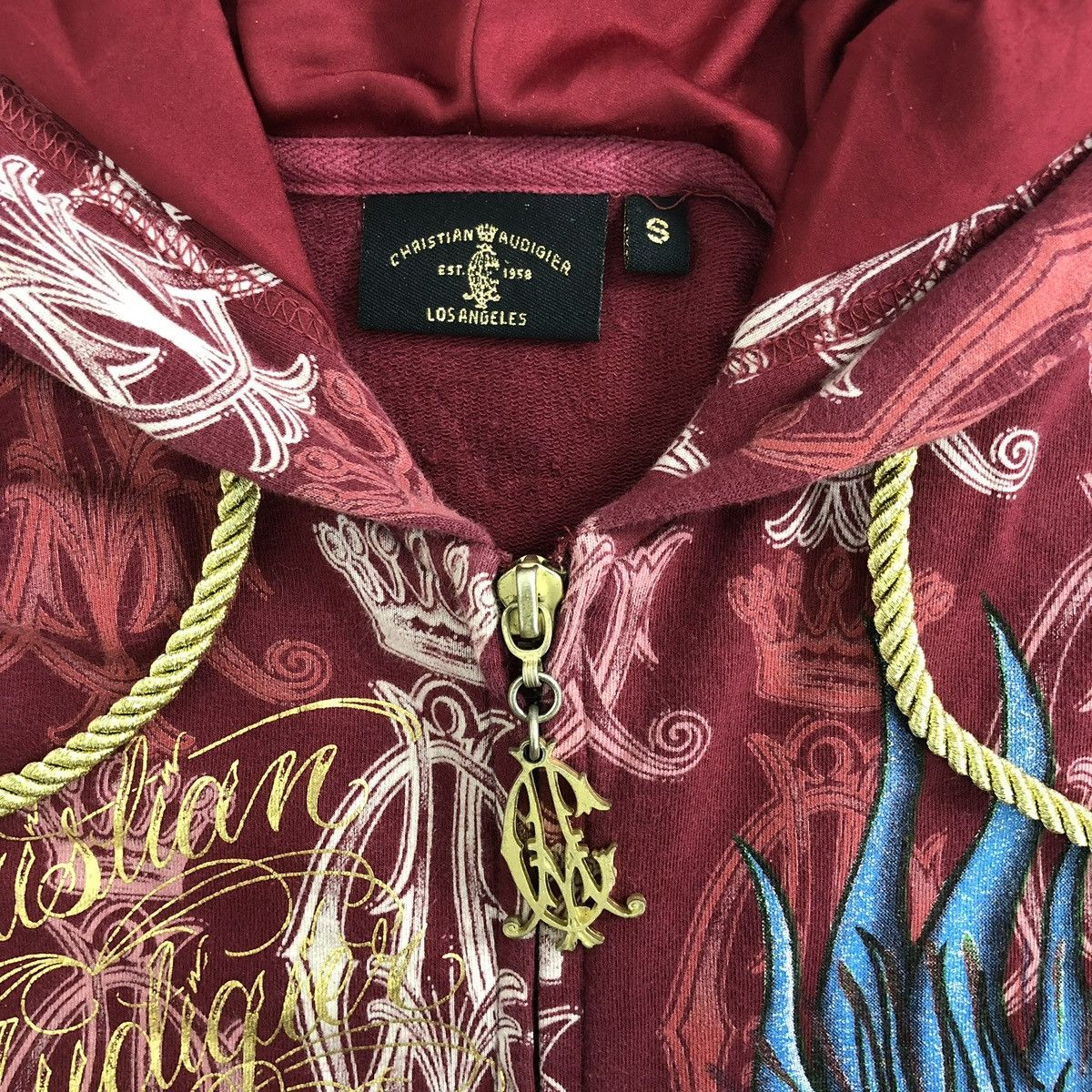 Ed Hardy 2000s Christian Audigier Ed Hardy Grunge Women Zip Hoodie Size US S / EU 44-46 / 1 - 6 Thumbnail