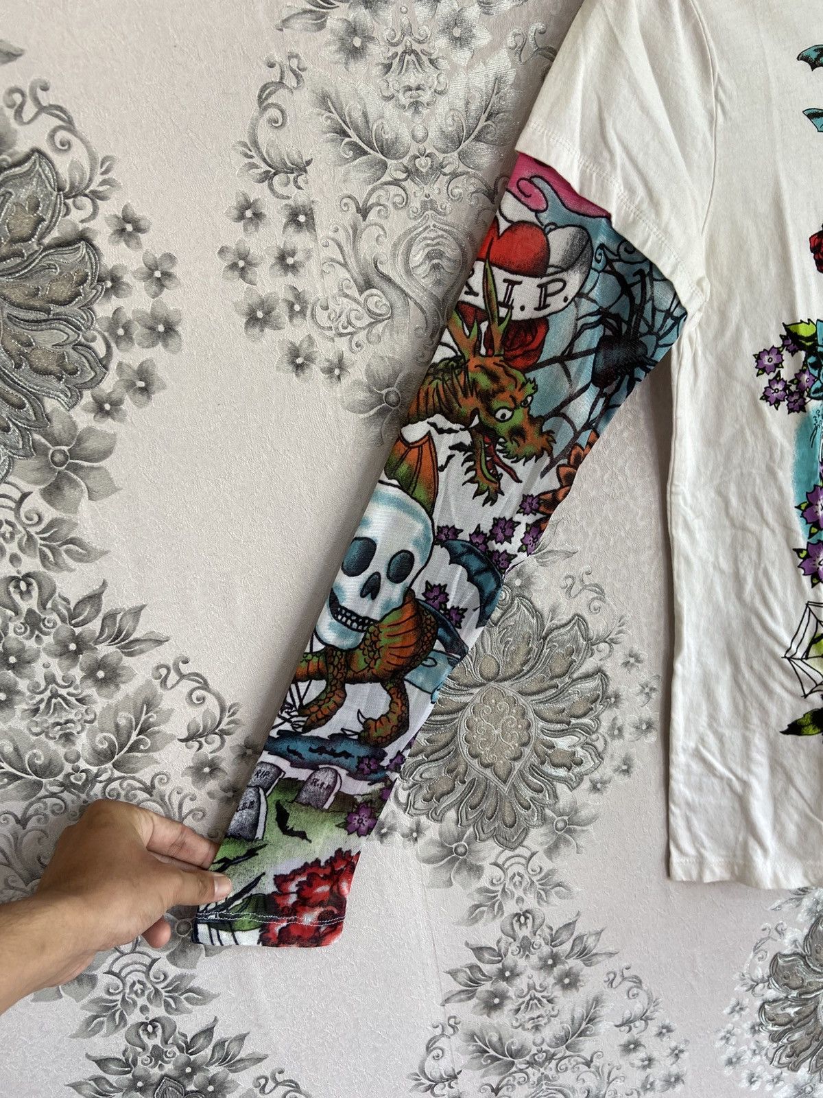 Ed Hardy R.I.P Skull Dragon Ifsixwasnine LGB Longsleeve Size US L / EU 52-54 / 3 - 3 Thumbnail