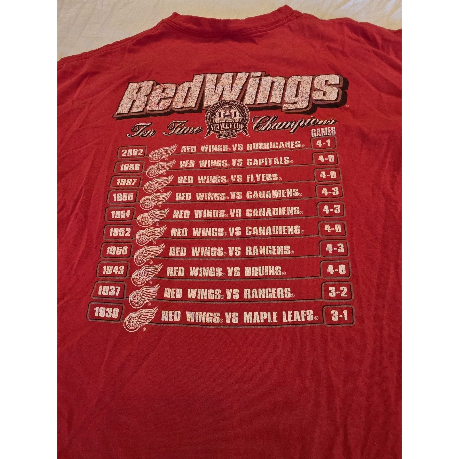 Delta vintage 2002 Detroit Red Wings Stanley Cup Champions Delta Size US XL / EU 56 / 4 - 6 Thumbnail