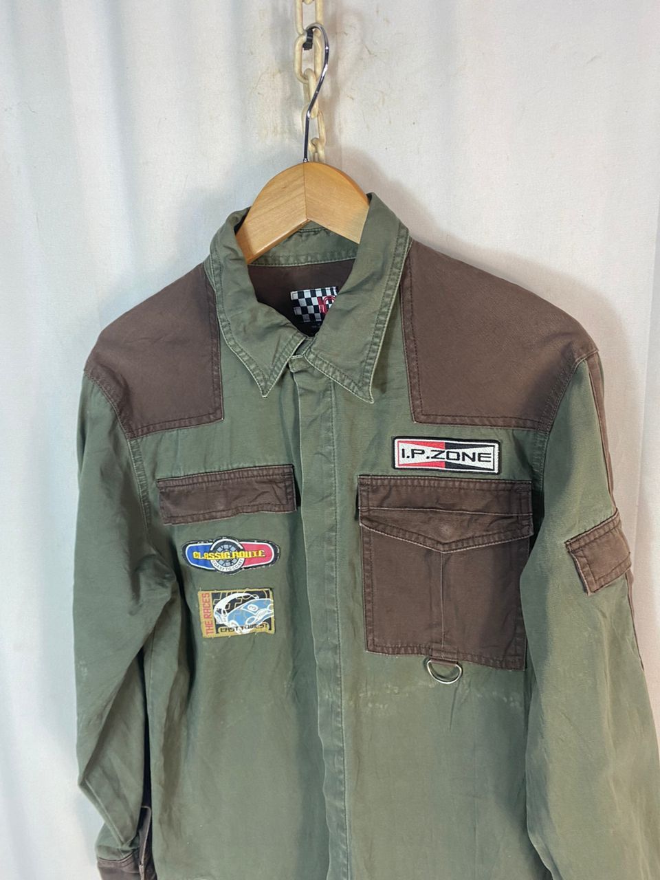 Japanese Brand Ip zone button up shirt with patches Size US M / EU 48-50 / 2 - 3 Thumbnail