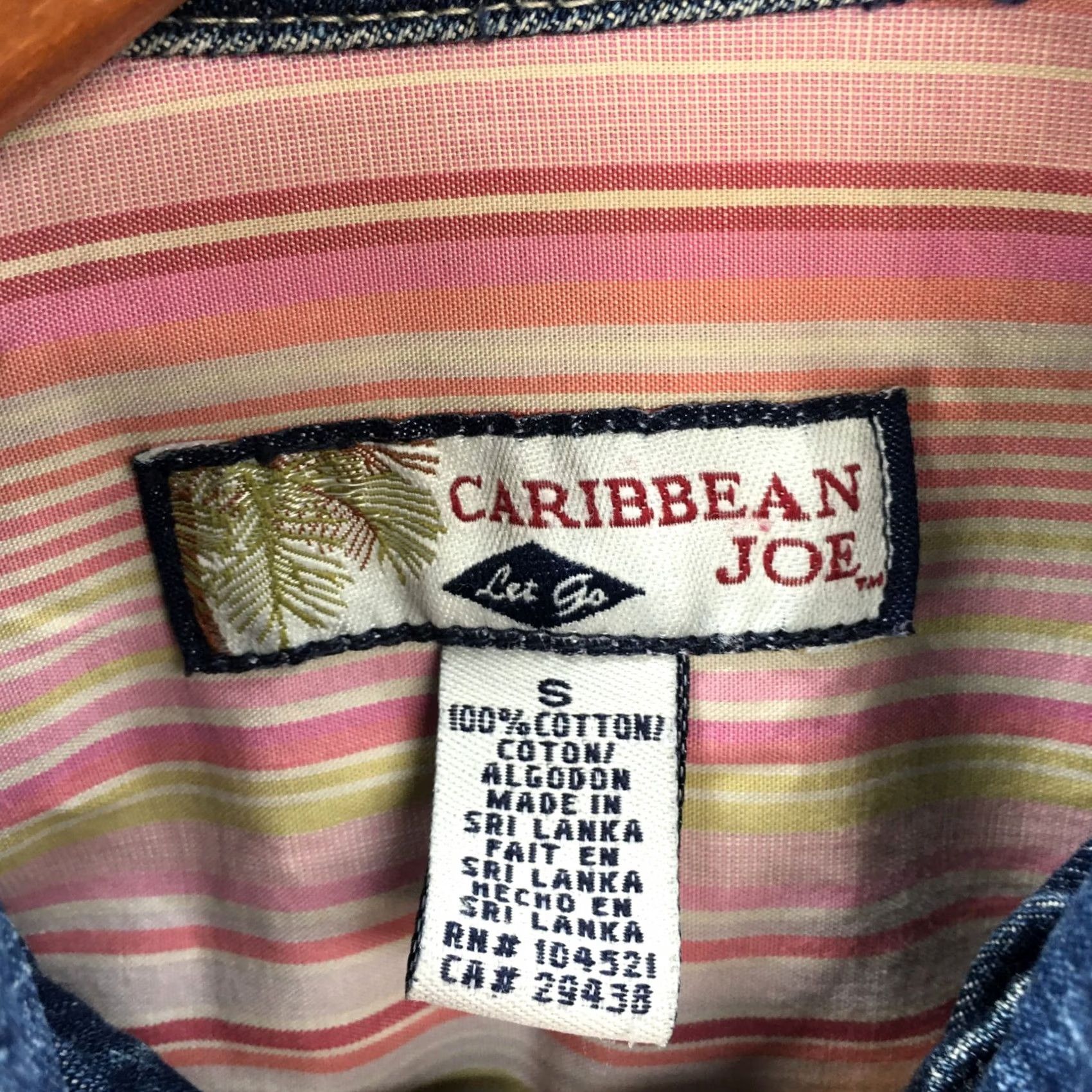 Denime Carribean Joe Jacket Womens S Blue Cotton Button Up Collared Pockets Size S / US 4 / IT 40 - 6 Thumbnail