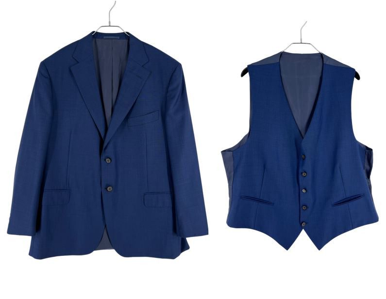 Suitsupply Napoli Wool Formal Blazer Waistcoat Suit EU:62; UK/US:52R Size 52R - 1 Thumbnail