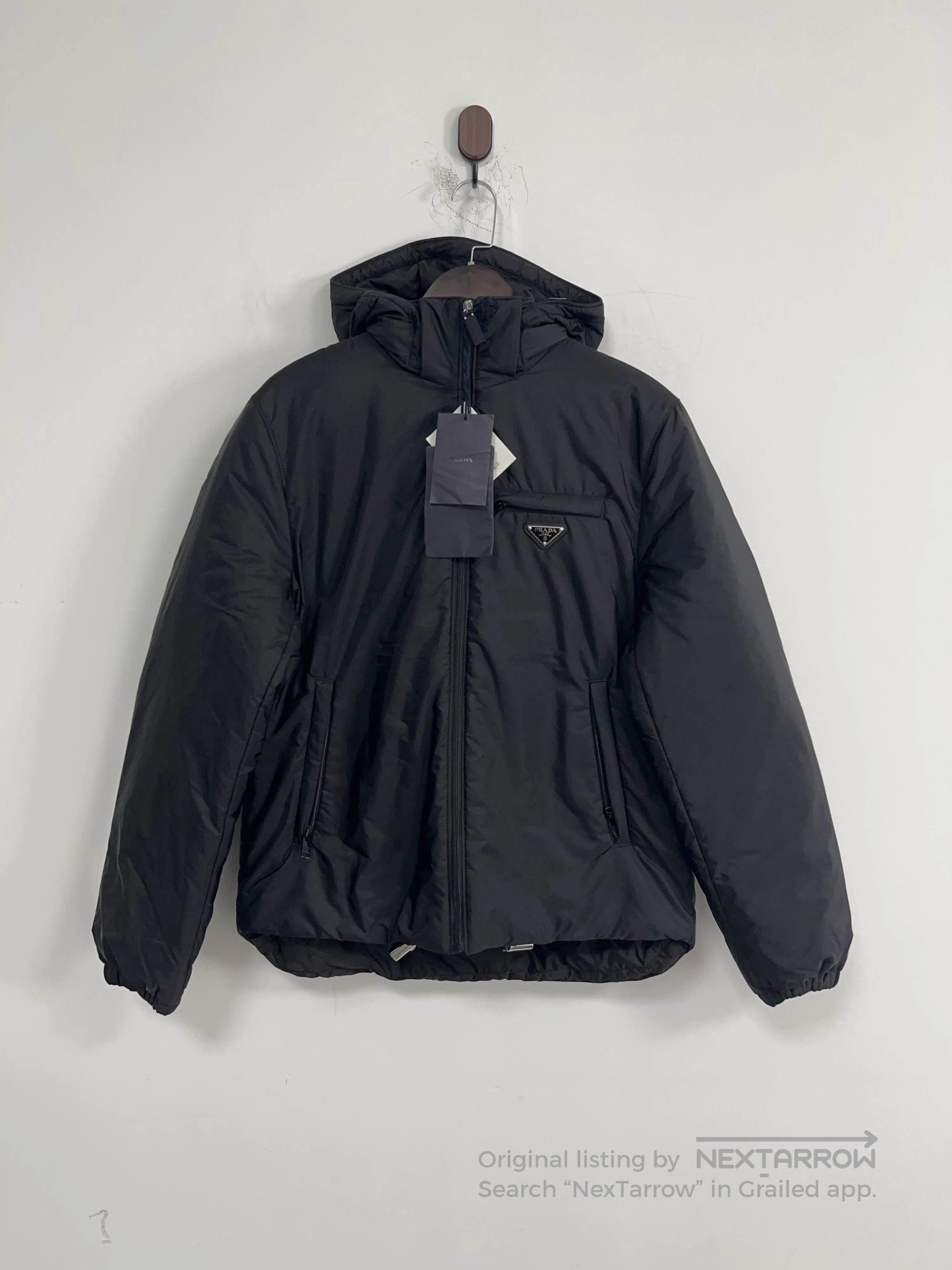 Prada Archive 90s Prada Milano Iridescent Nylon Balmacaan Coat