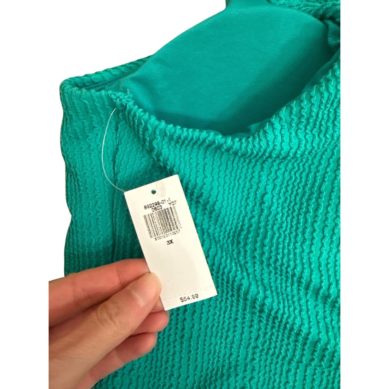Old Navy Old Navy NWT Women’s 3X Aqua One shoulder Onepiece Swimsuit Size 3XL / US 20-22 - 4 Thumbnail