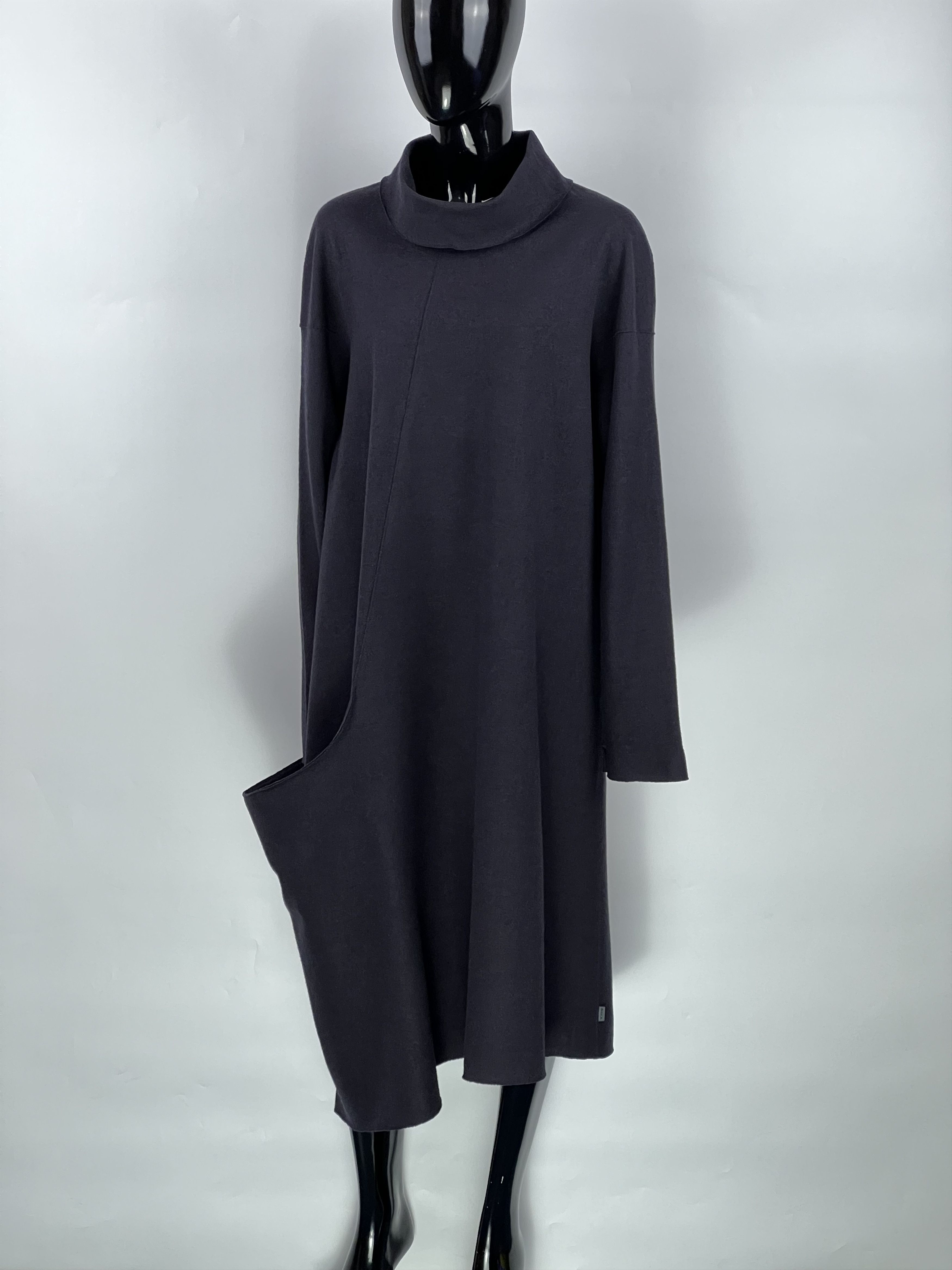 OSKA Oska Asymmetrical Wool Long Sleeve Oversized Pocket Dress Size XL / US 12-14 / IT 48-50 - 1 Thumbnail
