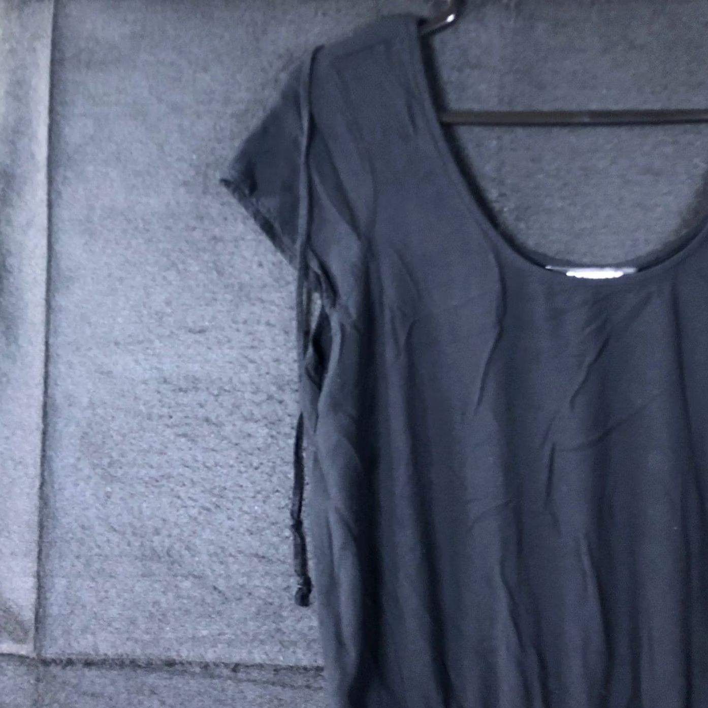Express Express Womens Romper Black Short Sleeve Scoop Neck Pockets Small Size 28" / US 6 / IT 42 - 4 Thumbnail