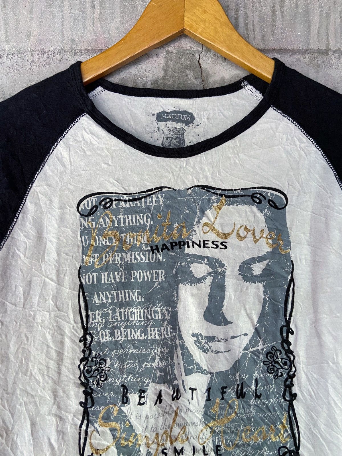 Japanese Brand HAPPINESS BEAUTIFUL SMILE LONG SLEEVE Size US S / EU 44-46 / 1 - 4 Thumbnail