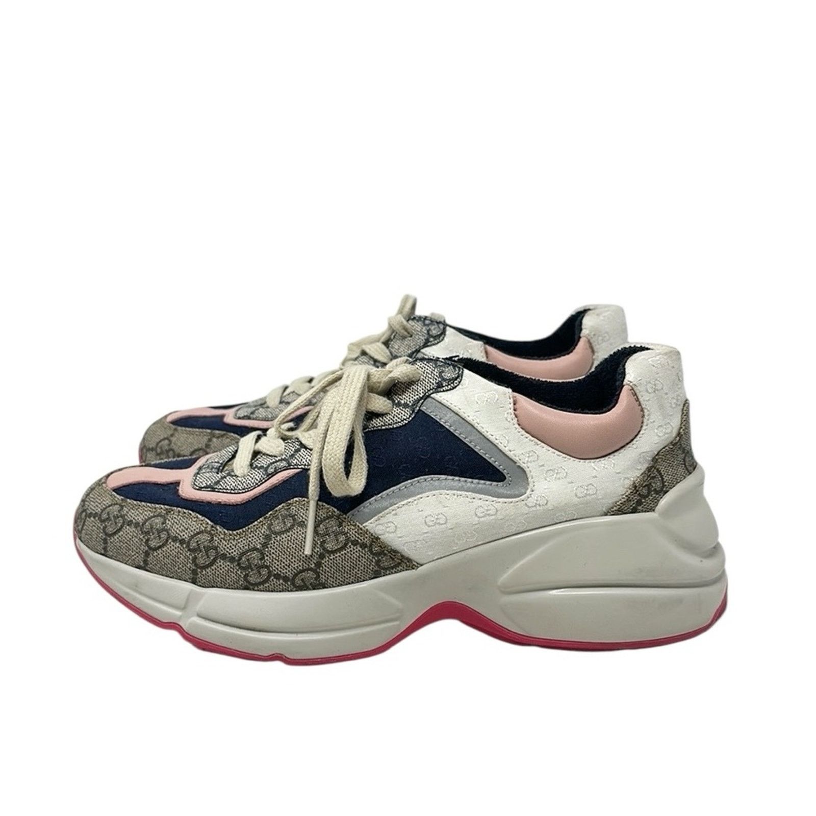 Gucci Gucci Rhyton GG Canvas Monogram Low Top Sneakers Size 38.5 Size US 8.5 / IT 38.5 - 6 Thumbnail