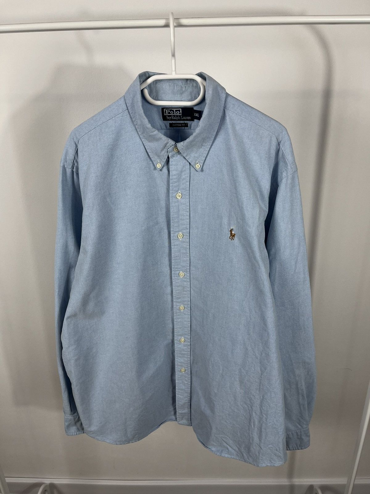 Polo Ralph Lauren × Ralph Lauren × Vintage XXl Vintage Polo Ralph Lauren Blue Button Up Shirt Size US XXL / EU 58 / 5 - 3 Thumbnail