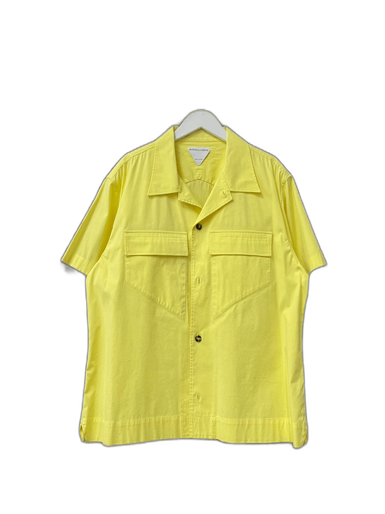 Bottega Veneta Bottega Veneta Yellow Short Sleeve Shirt Size US M / EU 48-50 / 2 - 1 Thumbnail