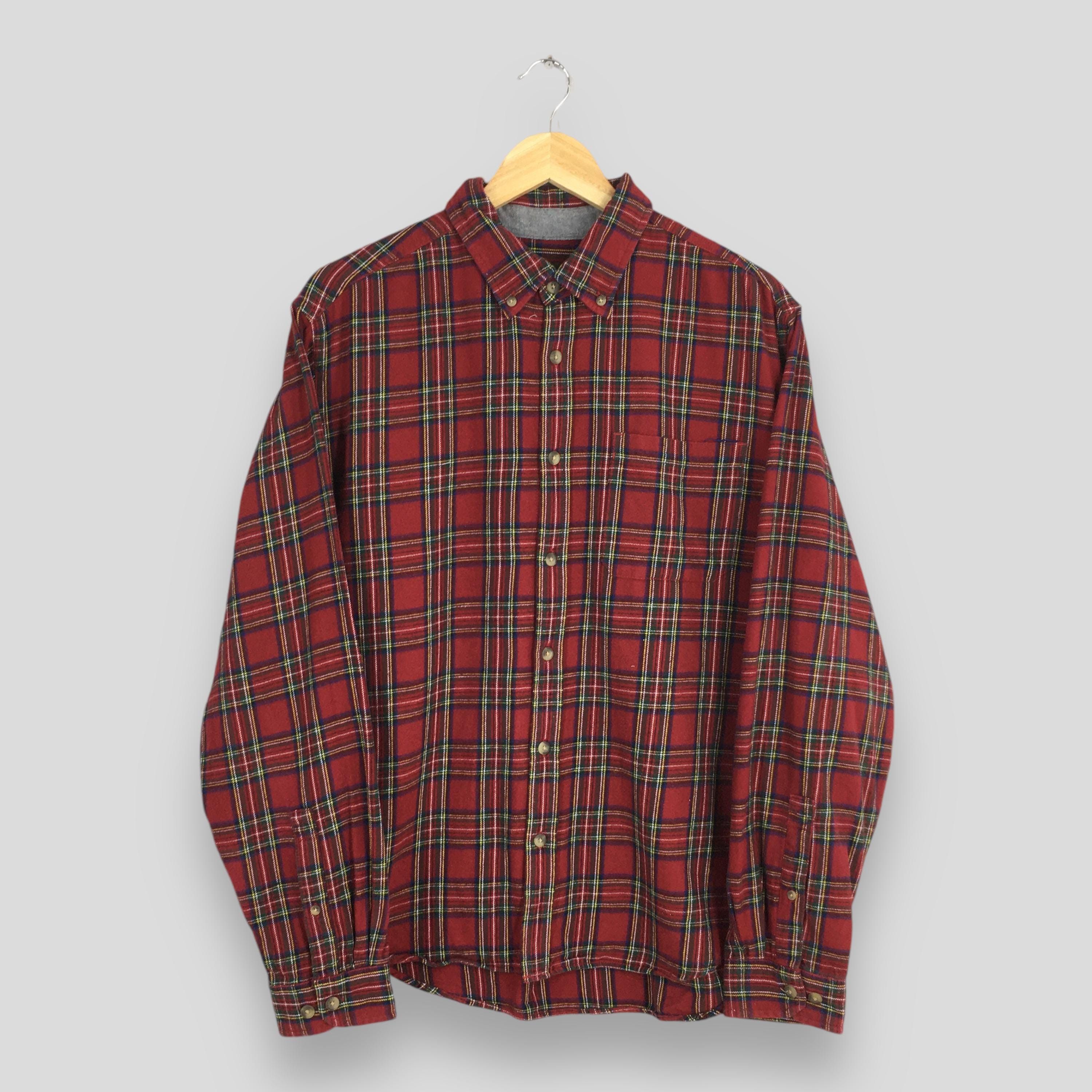 Eddie Bauer × Flannel × Vintage Vintage 90's Eddie Bauer Plaid Checkered Flannel XLarge Size US XL / EU 56 / 4 - 1 Thumbnail