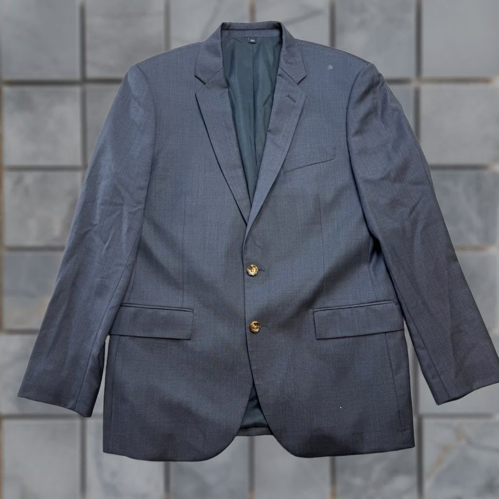 J.Crew J.CREW Blazer Mens 42R Blue Wool Lined Single-Breasted Notch Lapel 2-Button Formal Jacket Coat Size 42R - 1 Thumbnail