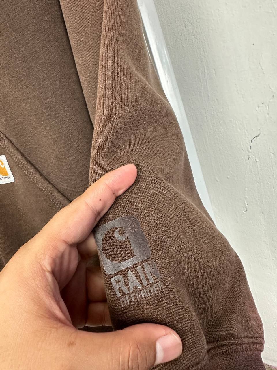 Carhartt × Vintage ☀️ Sun Faded Carhartt Rain Defender Zip Up Hoodie (PIT 24.5) Size US M / EU 48-50 / 2 - 3 Thumbnail