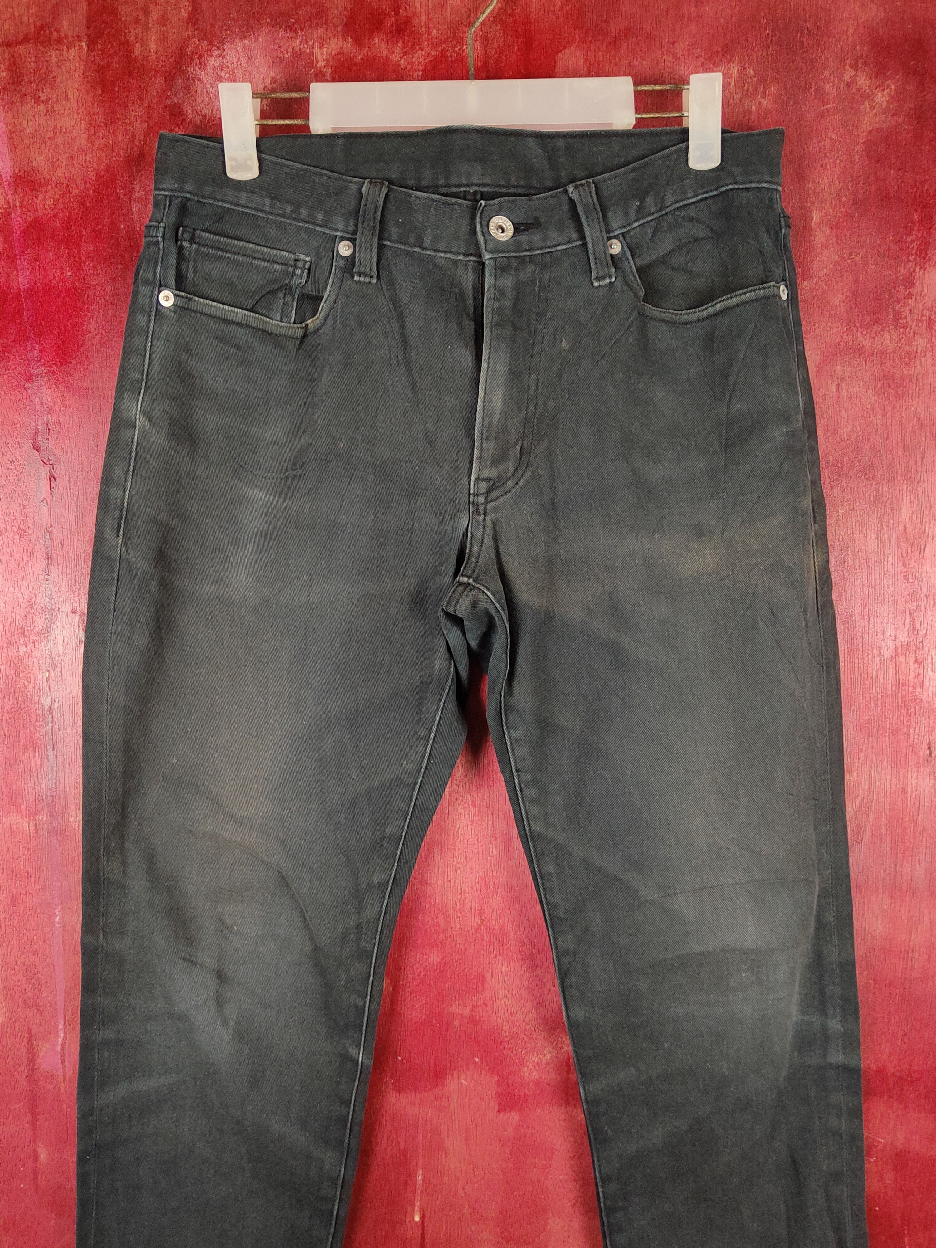 GU Gu Black Faded Distressed Ripped Skinny Jeans #S2316 Size US 30 / EU 46 - 2 Thumbnail