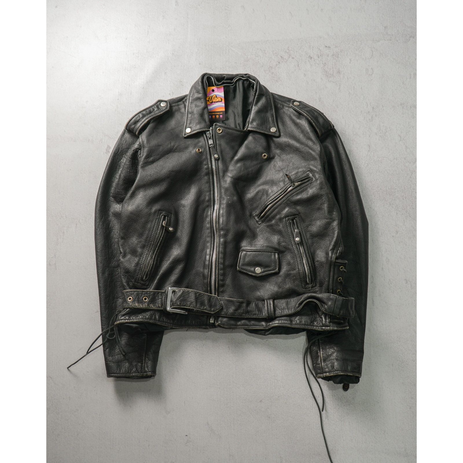 The Unbranded Brand Vintage 90s Long Sleeve Black Leather Jacket - Men's Medium Size US M / EU 48-50 / 2 - 1 Thumbnail