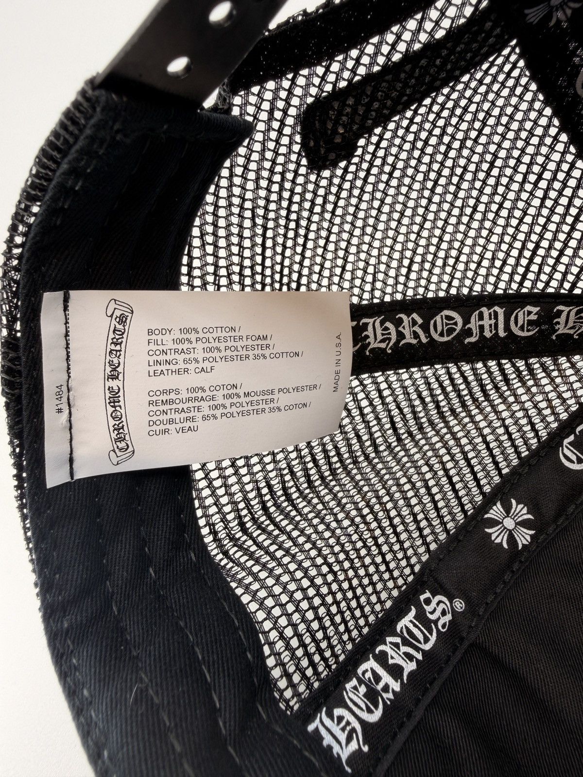 Chrome Hearts Chrome Hearts Pony Hair Cross Patch Trucker Hat Black Size ONE SIZE - 5 Thumbnail
