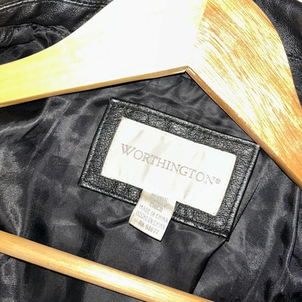 Worthington Worthington l Fitted Leather Jacket Size SP Size S / US 4 / IT 40 - 8 Thumbnail