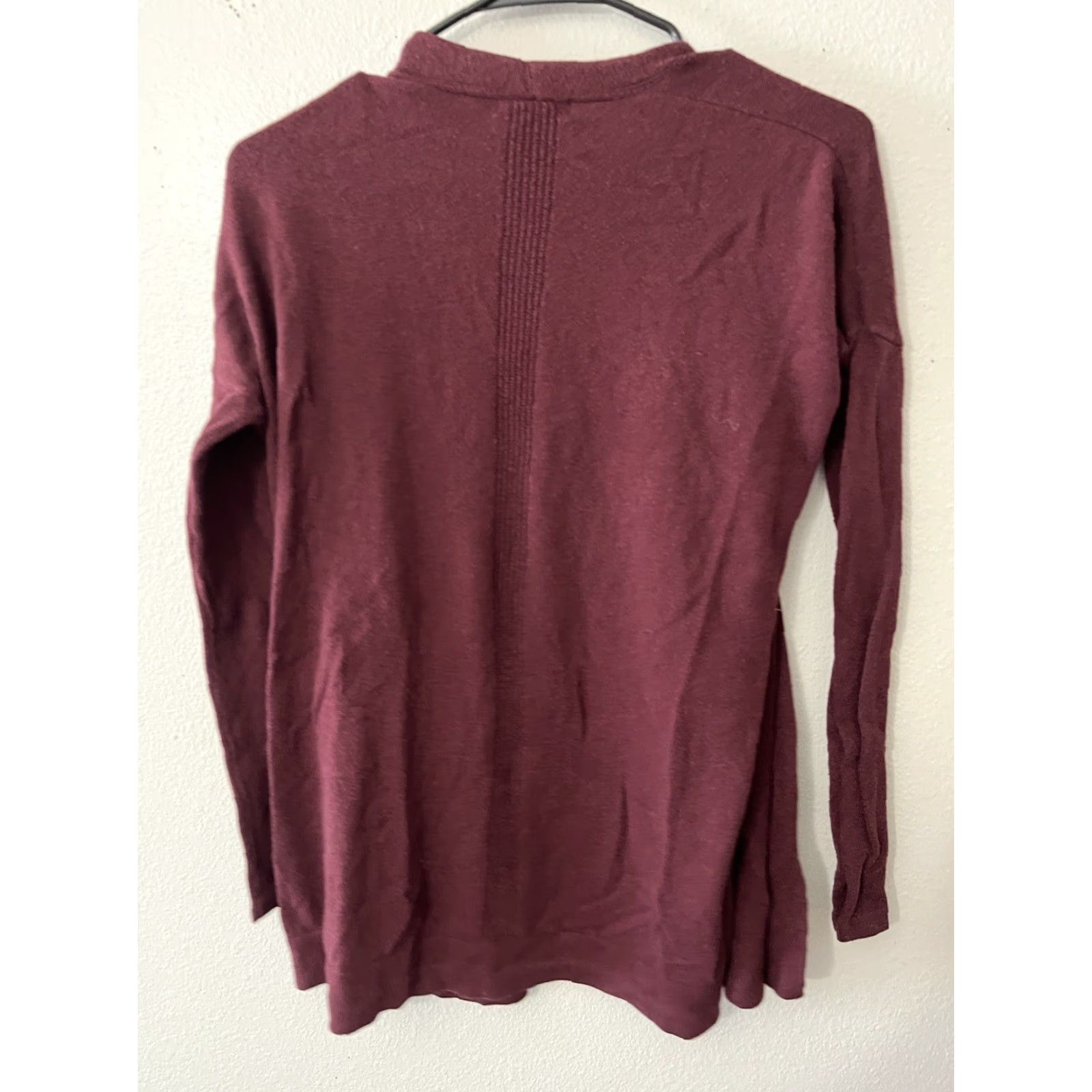 Gap VINTAGE Gap Cardigan Shirt Women Small Burgundy Open Front 90s Retro Knit Sweater Womens Size S / US 4 / IT 40 - 3 Thumbnail