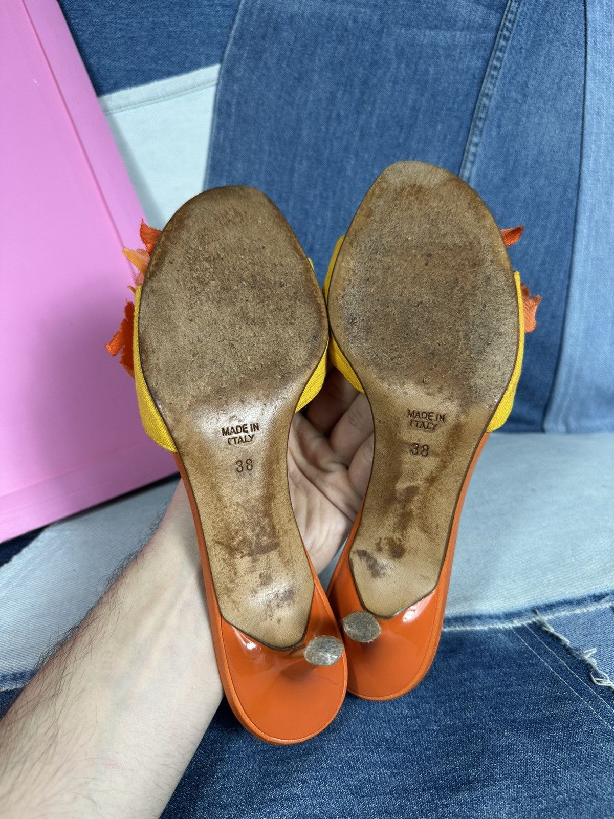 Rene Caovilla Vintage Rene Caovilla Open Pumps Heels Flowers Decoration Size US 8 / IT 38 - 14 Thumbnail