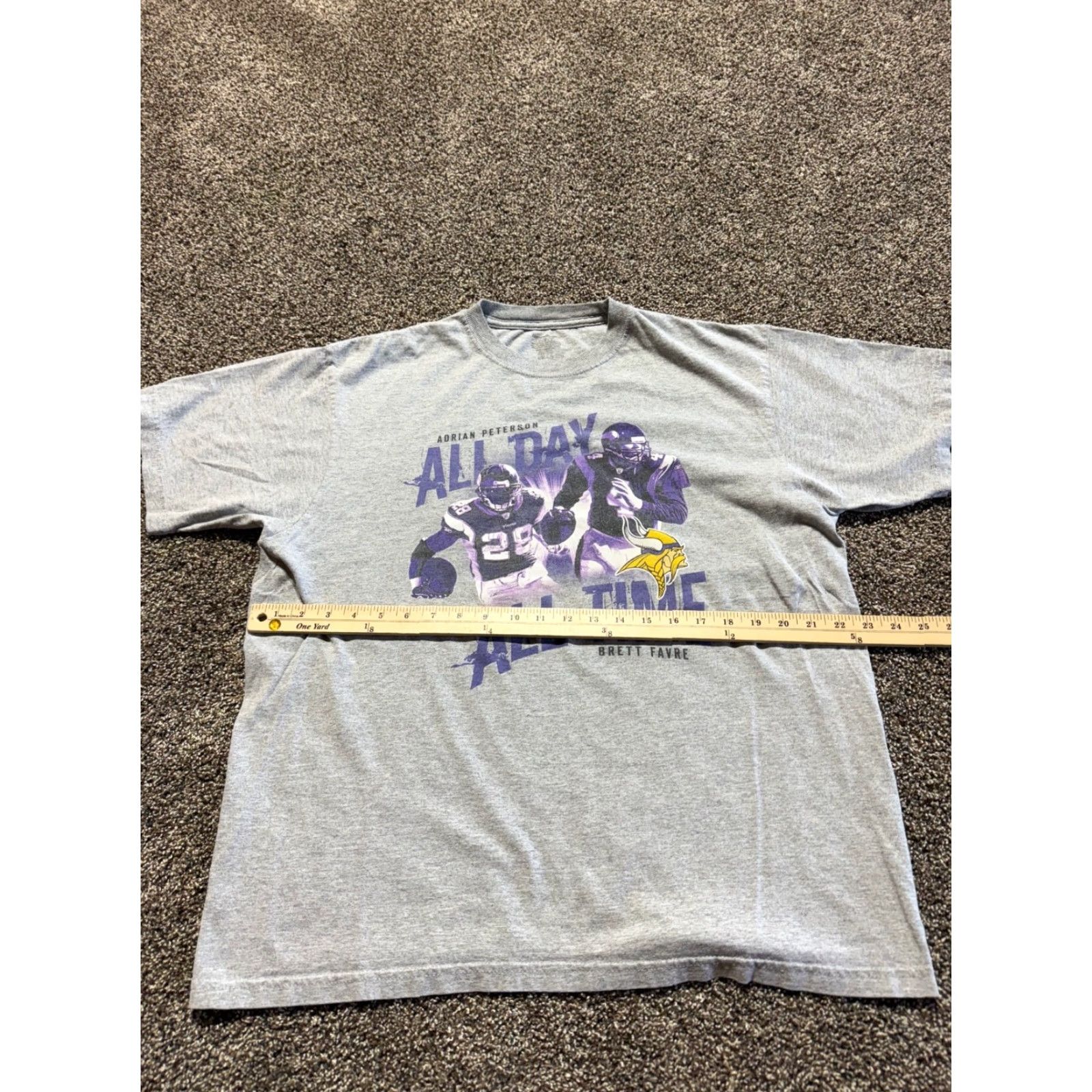 Reebok VINTAGE Minnesota Vikings Mens Shirt L Gray Reebok NFL T-Shirt Size US L / EU 52-54 / 3 - 3 Thumbnail