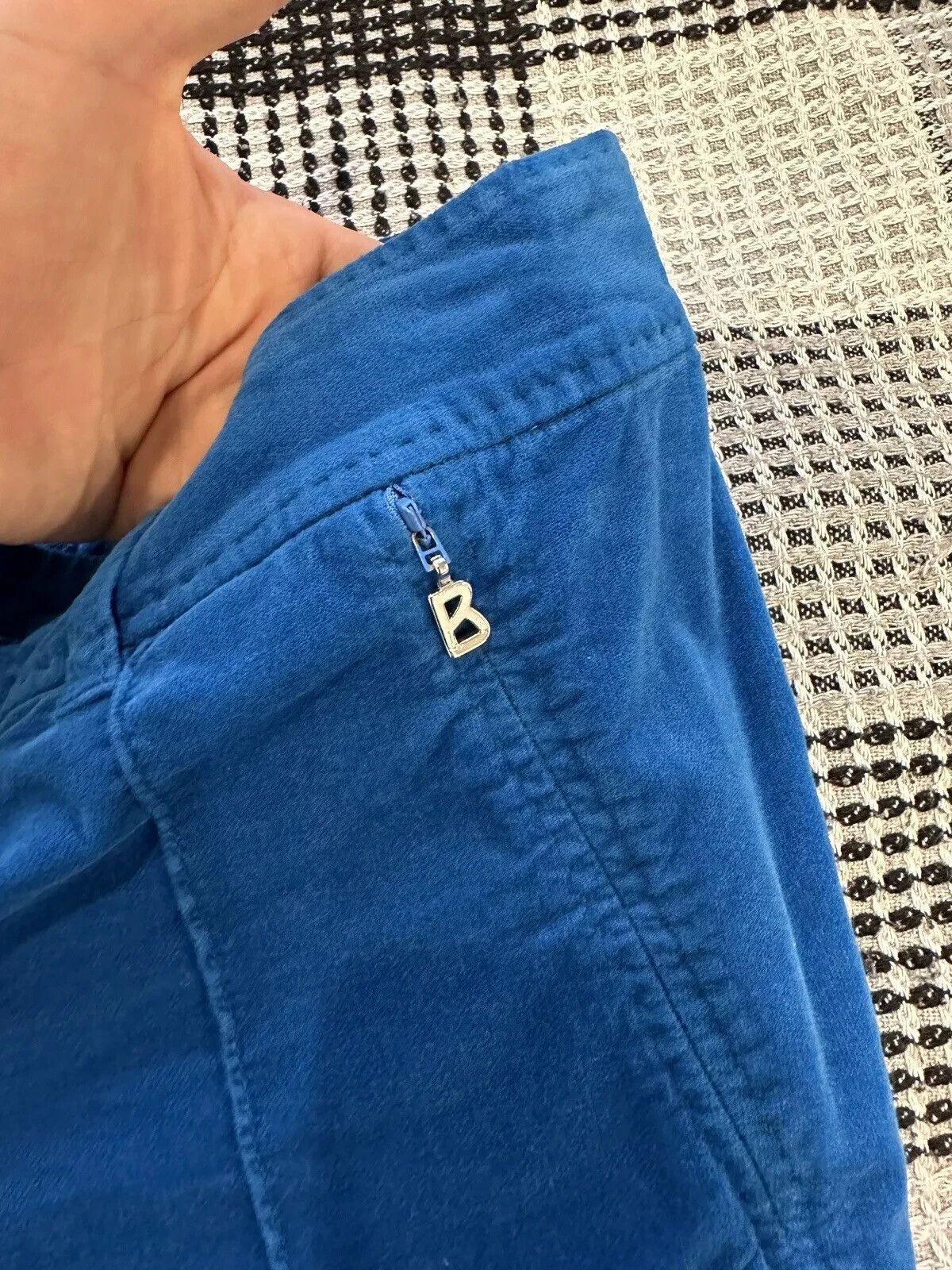 Bogner BOGNER Velvet Velour Blue Pants Trousers Womens size US-4 Size 27" / US 4 / IT 40 - 13 Thumbnail