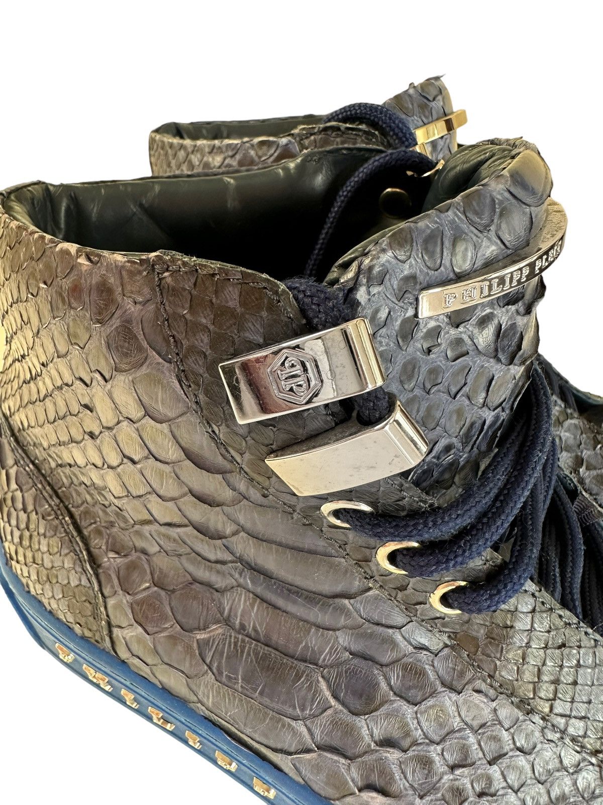 Philipp Plein Sz41 $3000 Python Snake Skin Hight Top Size US 8 / EU 41 - 5 Thumbnail