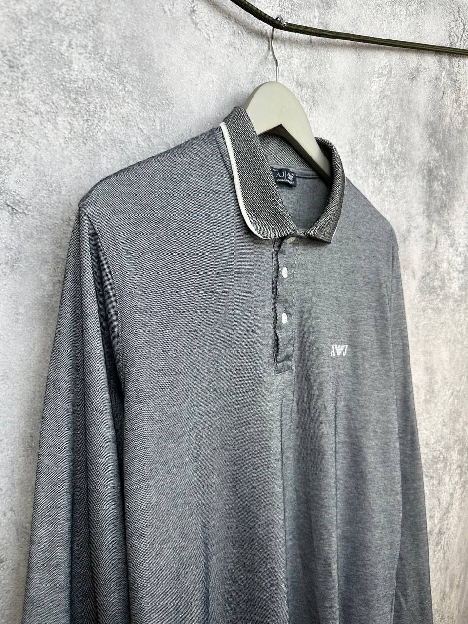 Giorgio Armani Armani Jeans Textured Pique LS Polo Shirt Men's Size L Size US L / EU 52-54 / 3 - 3 Thumbnail