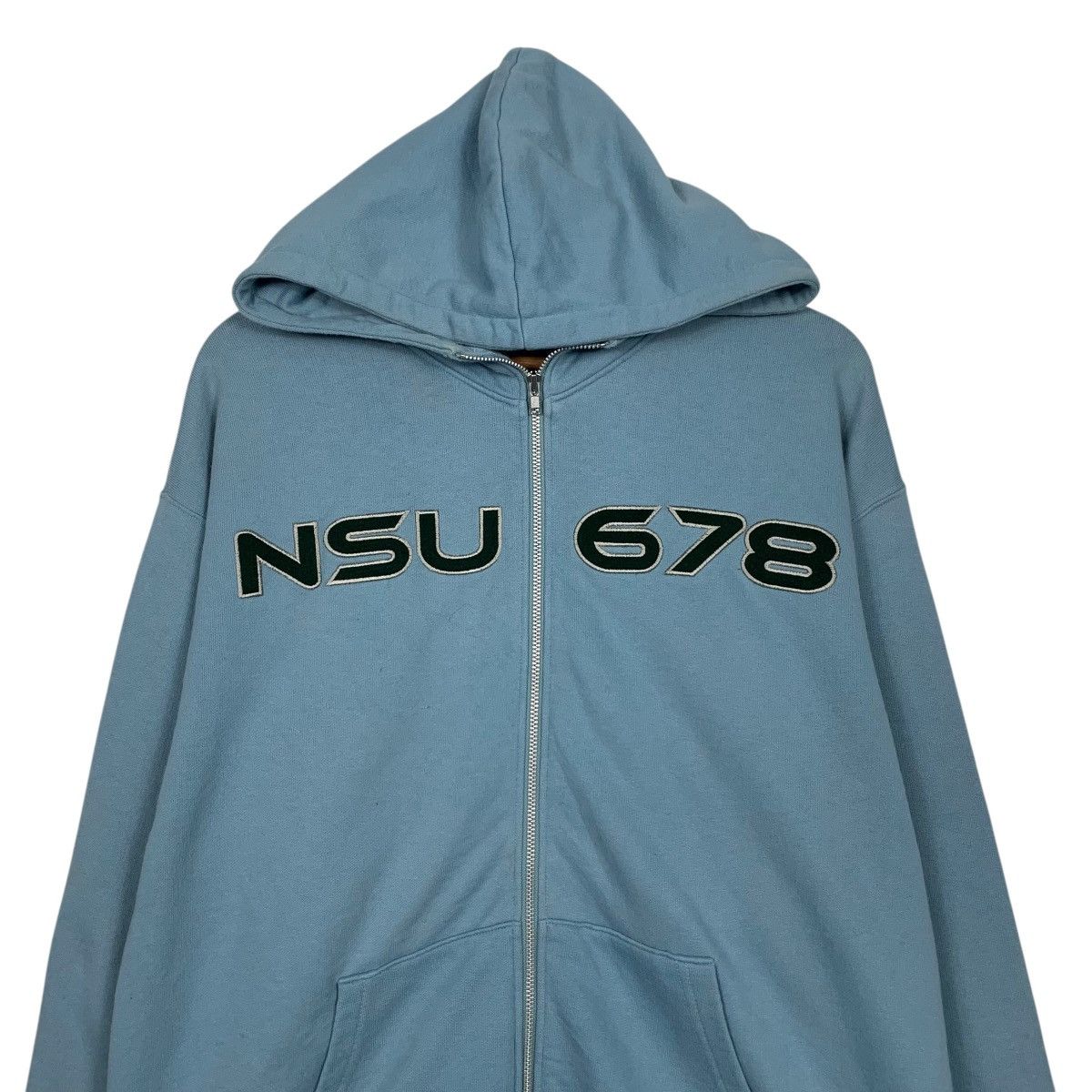 Japanese Brand NSU 678 Big Logo Zipper Hoodie Sweatshirt #3585-C164 Size US L / EU 52-54 / 3 - 2 Thumbnail