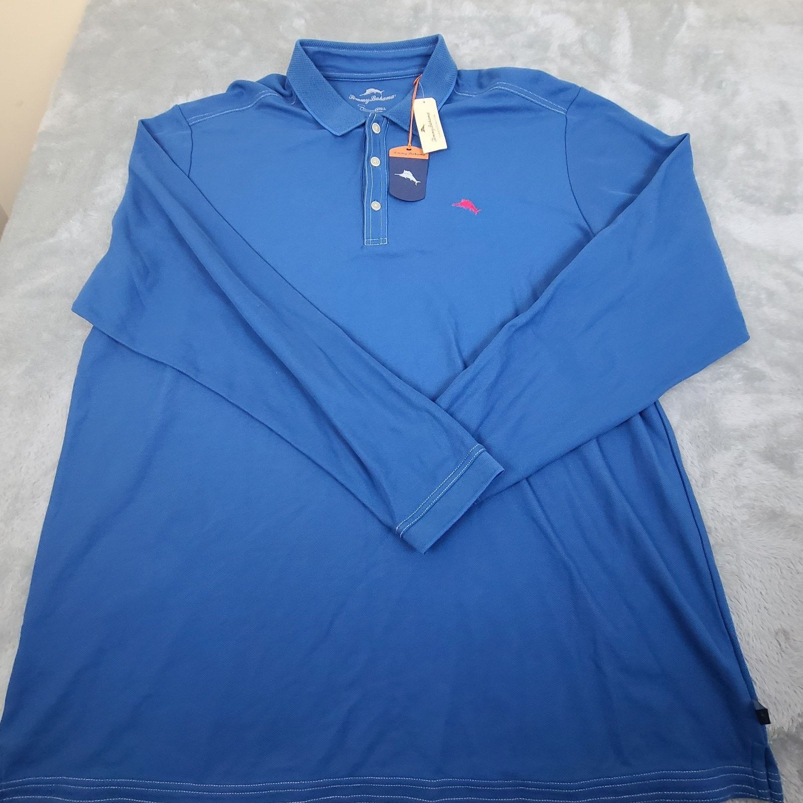 Tommy Bahama Tommy Bahama Long Sleeve Emfielder 2.0 Supima 2XT Blue NWT Size US XXL / EU 58 / 5 - 1 Thumbnail
