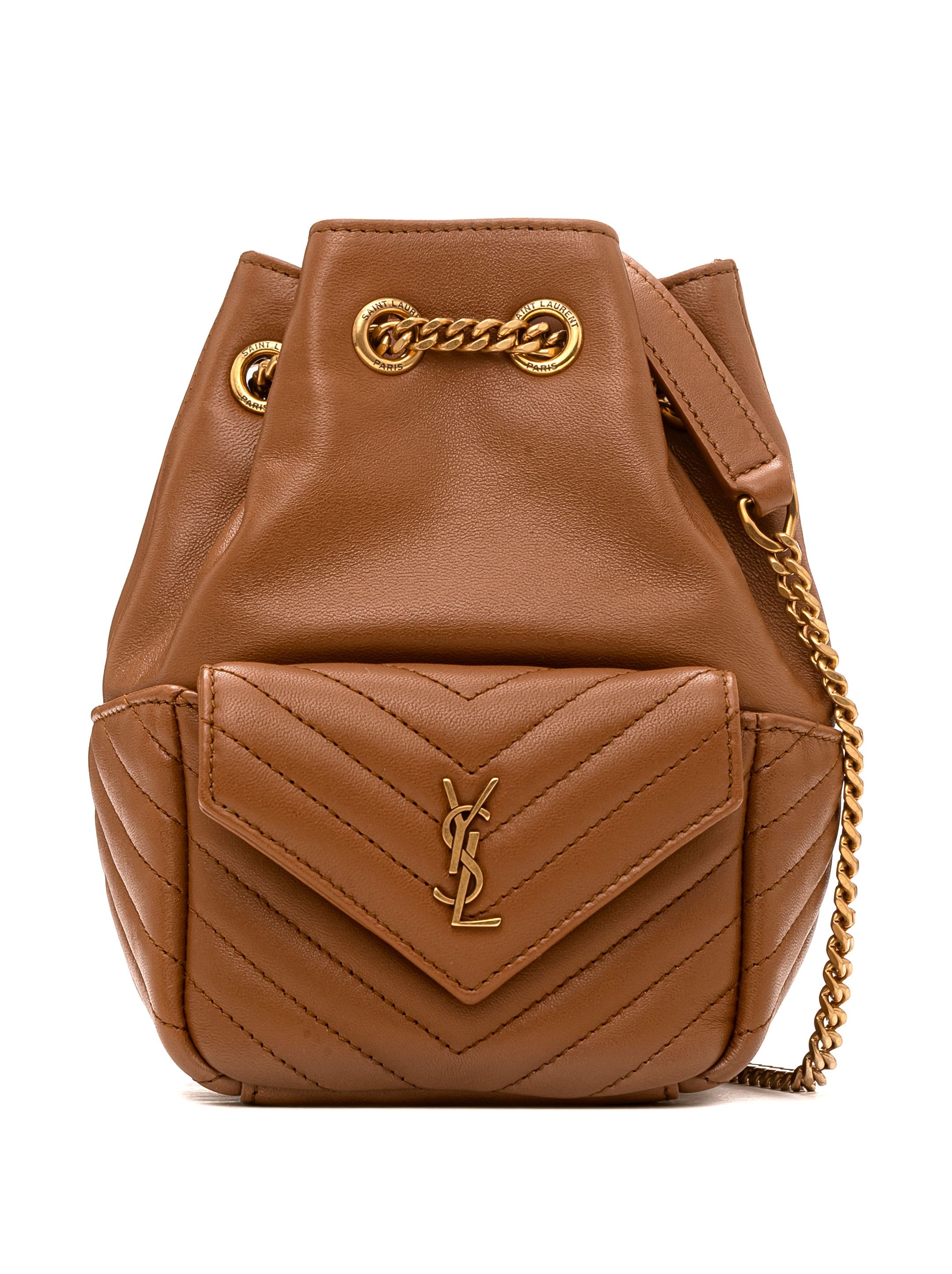 Saint Laurent Paris o1s1wg111024 Size: OS / Leather Nano Bucket Bag in Brown Size ONE SIZE - 1 Thumbnail