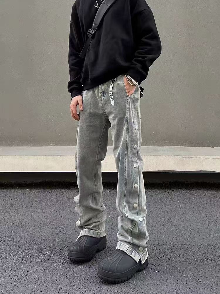 Japanese Brand × Jean side-breasted baggy jeans Size US 32 / EU 48 - 1 Thumbnail