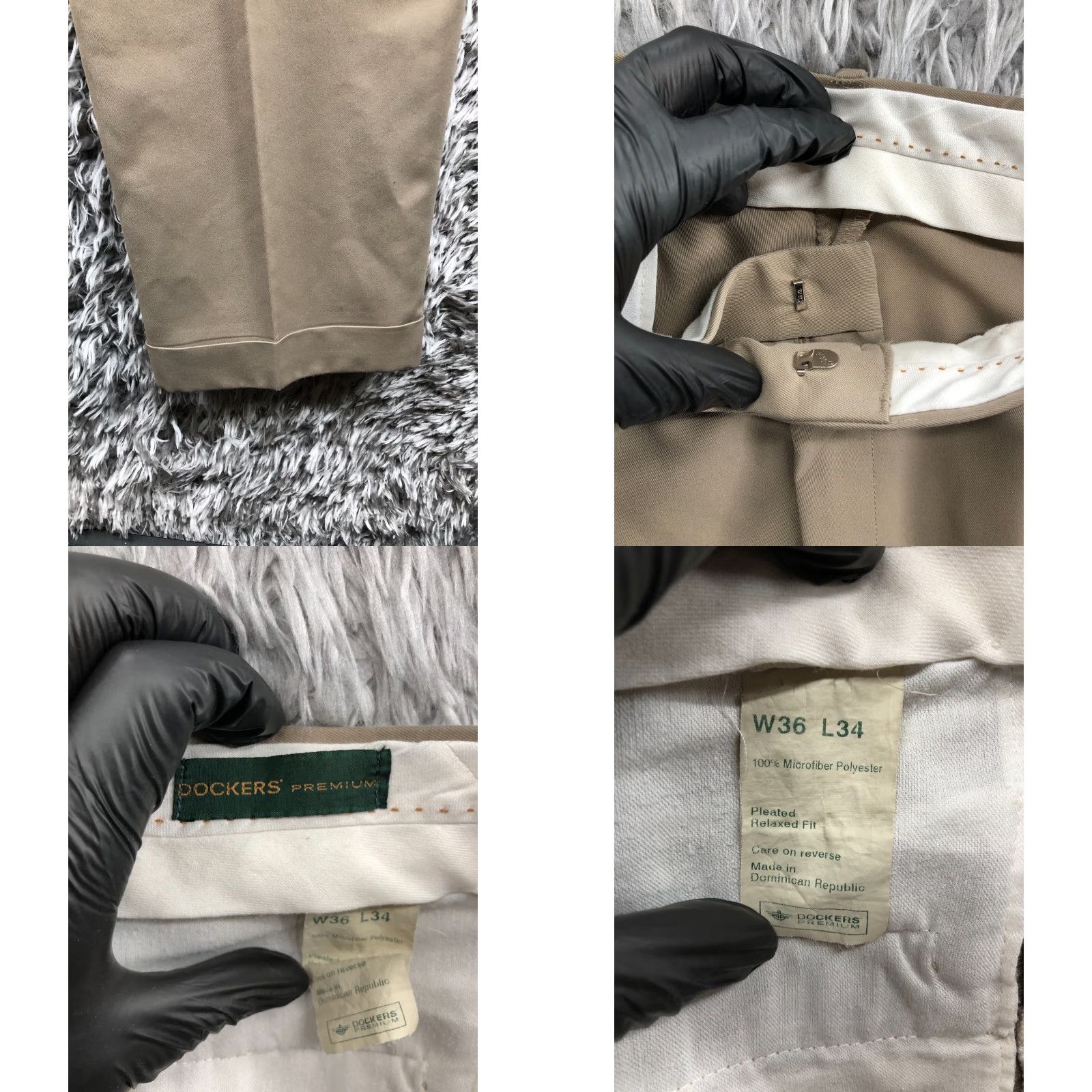Dockers Dockers Casual Khaki Pants Mens Size 36x34 Beige Stretch Relaxed Hook Ey 5-Pocket Flat Front City Style Size US 36 / EU 52 - 8 Thumbnail