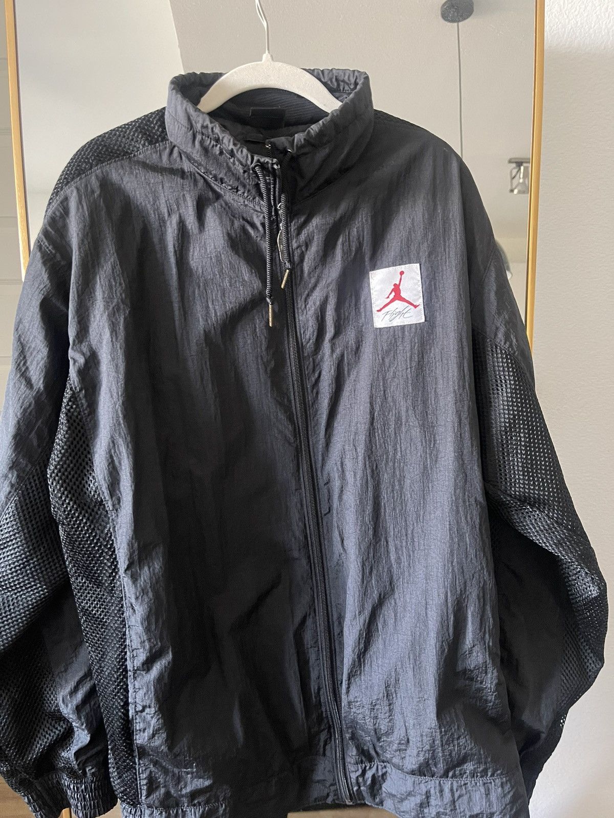 image of Vintage Mens Jordan 4 Flight Jacket XL Black