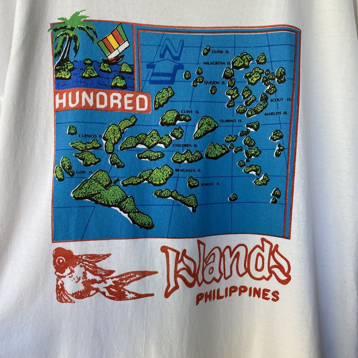 Designer × Vintage PHILIPPINES Blue Island Chest Print Tee Size US L / EU 52-54 / 3 - 10 Thumbnail