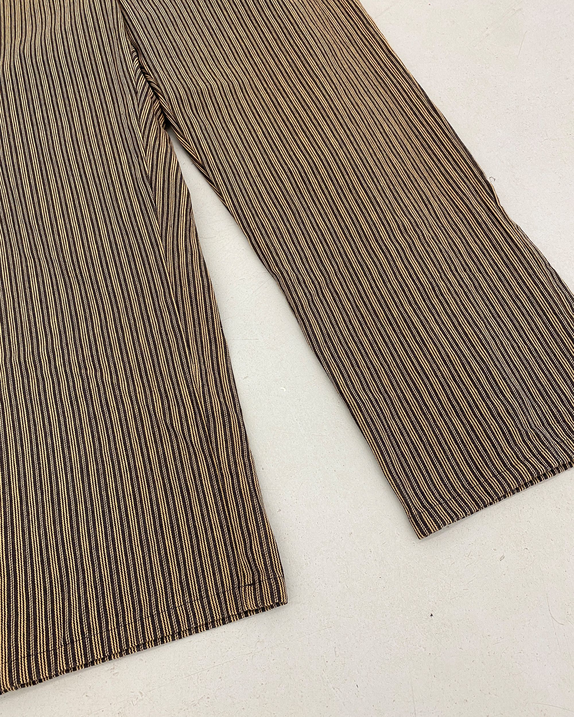 Vintage WAH Maker 1990s Made in USA Striped Buckleback Pants Size US 40 / EU 56 - 4 Thumbnail