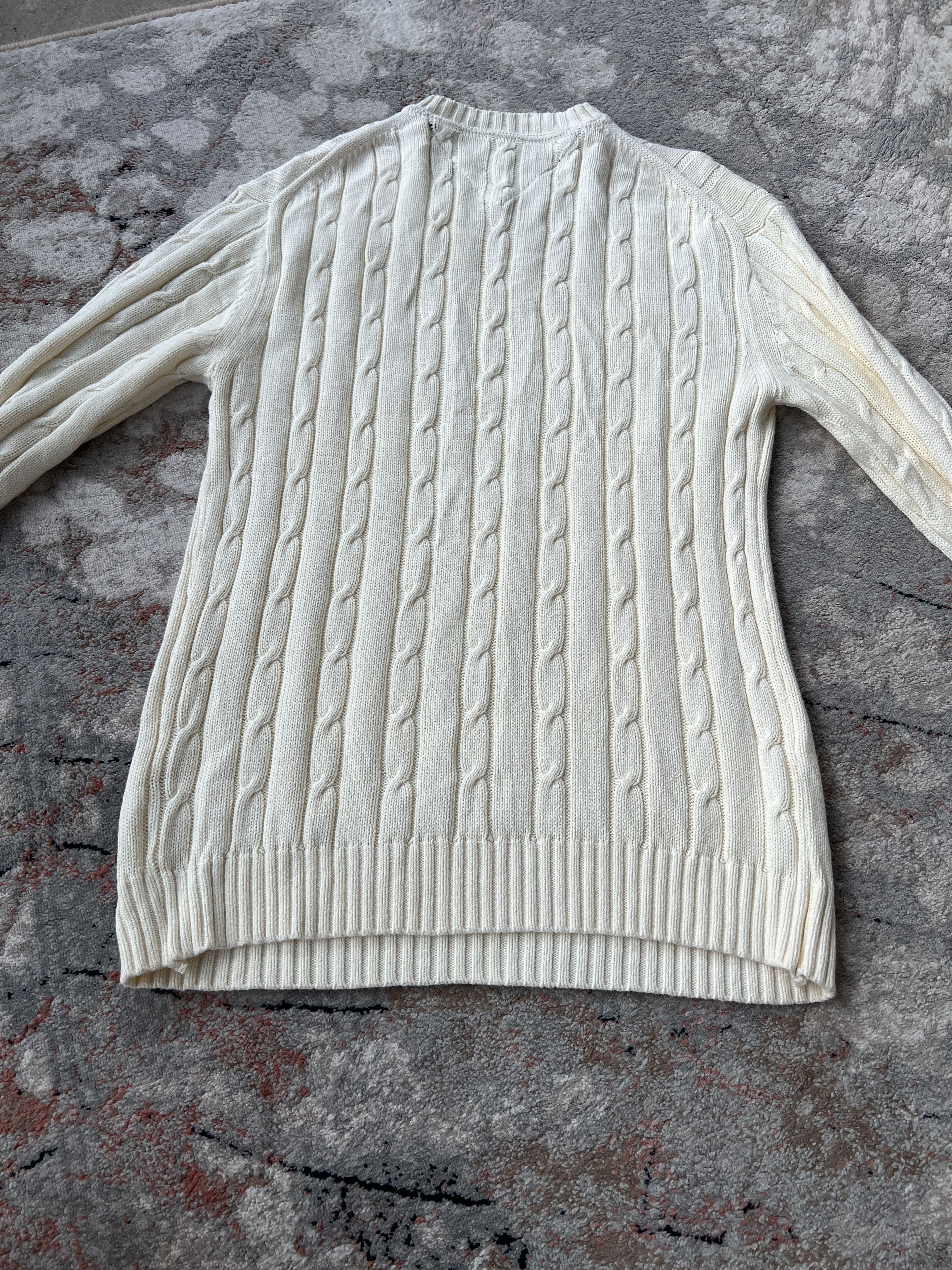 Tommy Hilfiger Tommy Hilfiger Cable Knit Cotton Sweater Size US L / EU 52-54 / 3 - 2 Thumbnail