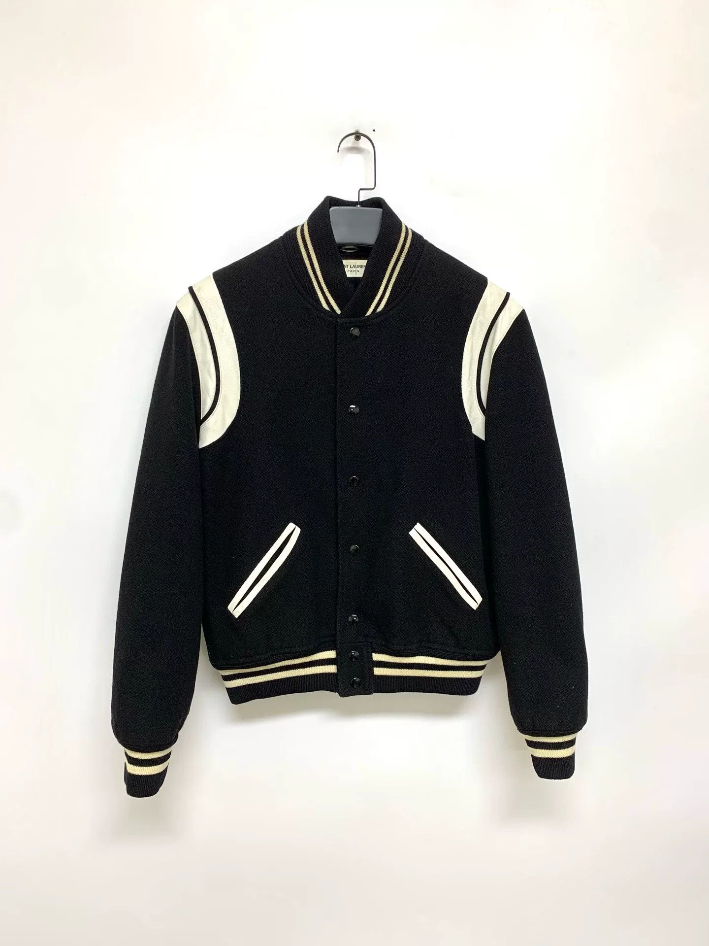 Saint Laurent Paris Saint Laurent Striped Varsity Jacket Size US M / EU 48-50 / 2 - 1 Thumbnail