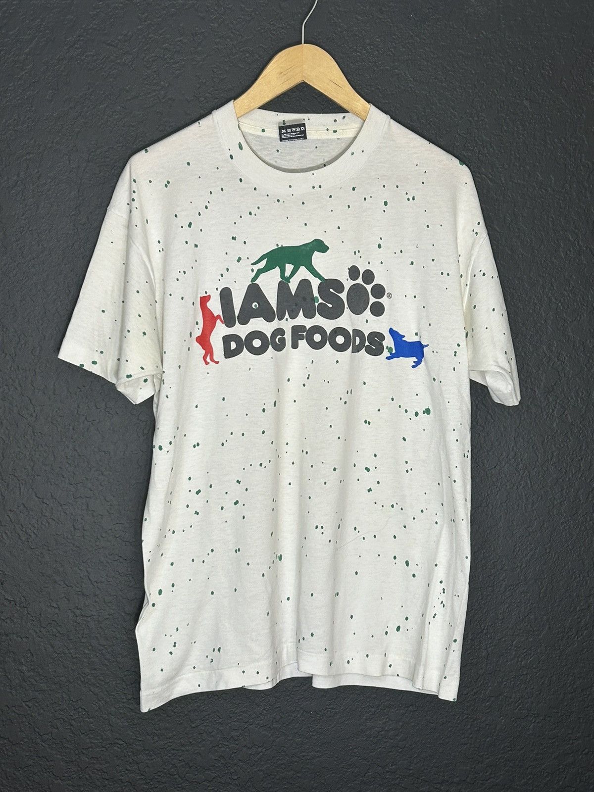 Vintage 90’s Iams Dog Food Dot T Shirt Size US L / EU 52-54 / 3 - 1 Thumbnail