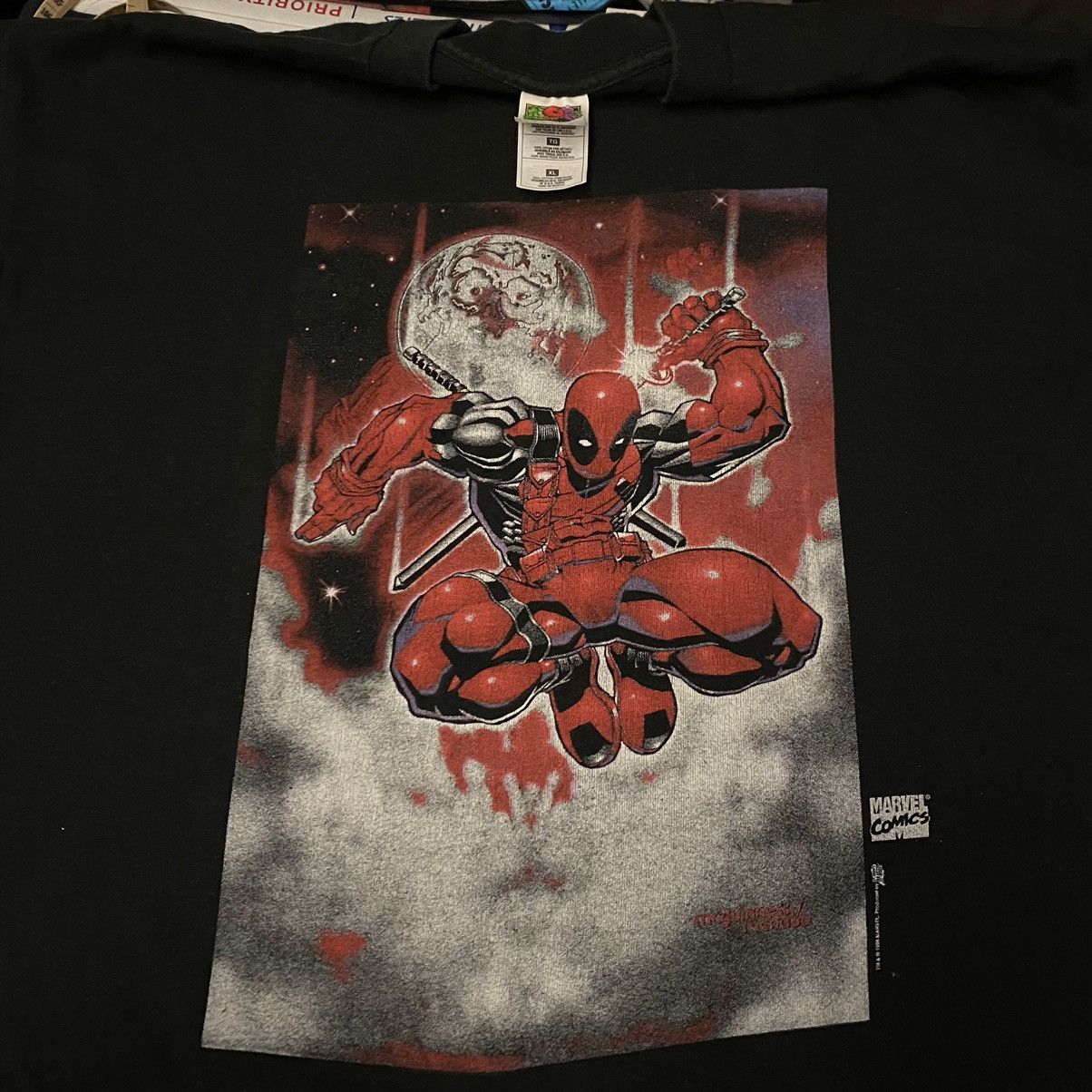 Marvel Comics × Vintage 1996 Deadpool Mcguinness and Mcnabb Marvel Comics Rare Size US XL / EU 56 / 4 - 2 Thumbnail
