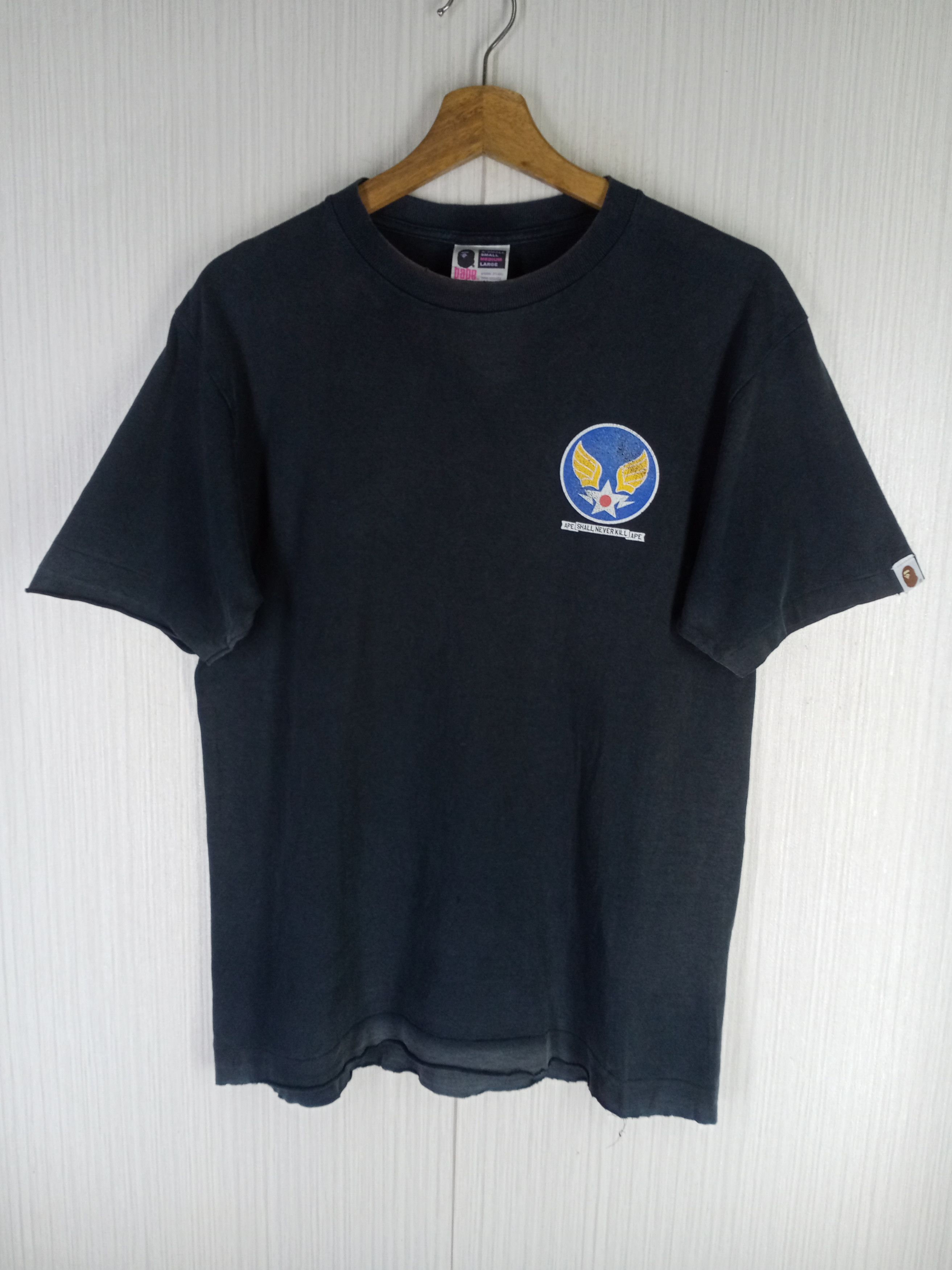 Bape Rare Vintage BAPE SHALL NEVER KILL Distressed Tshirt Size US M / EU 48-50 / 2 - 2 Thumbnail