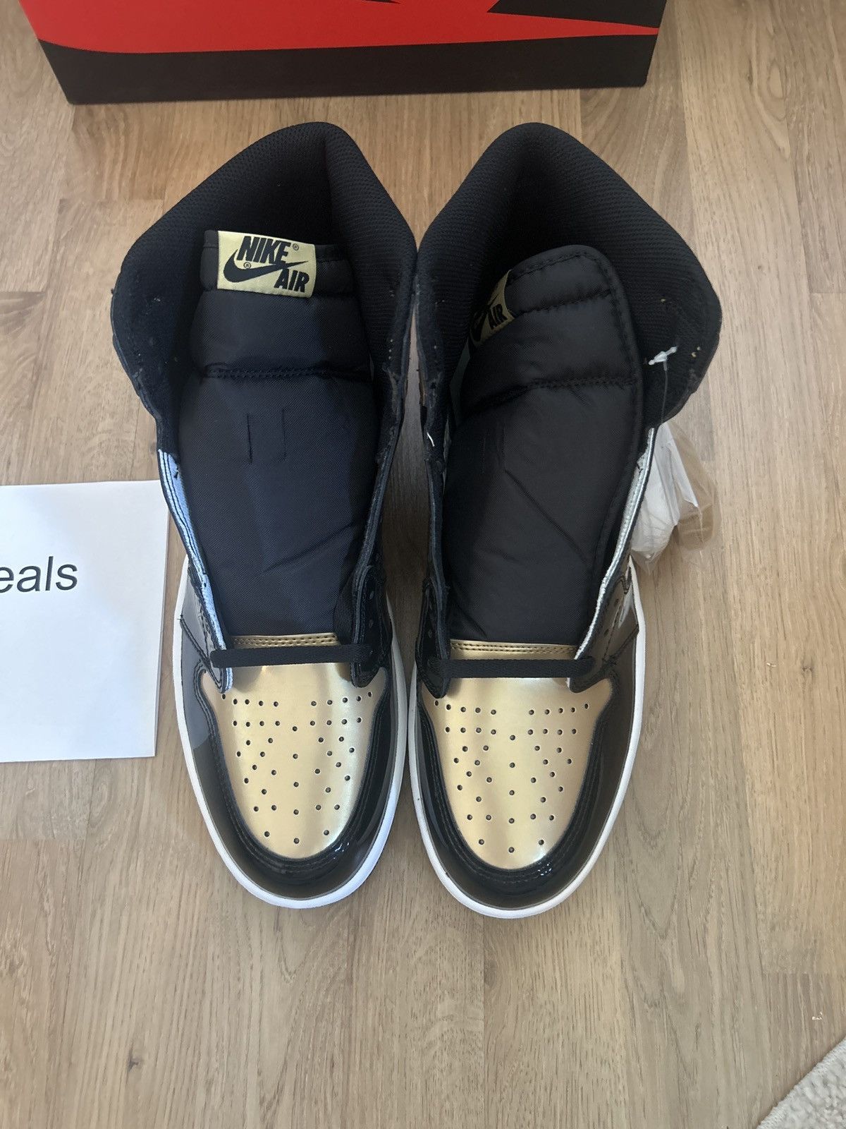 Jordan Brand Jordan 1 High NRG Patent Gold Toe Size US 13 / EU 46 - 4 Thumbnail