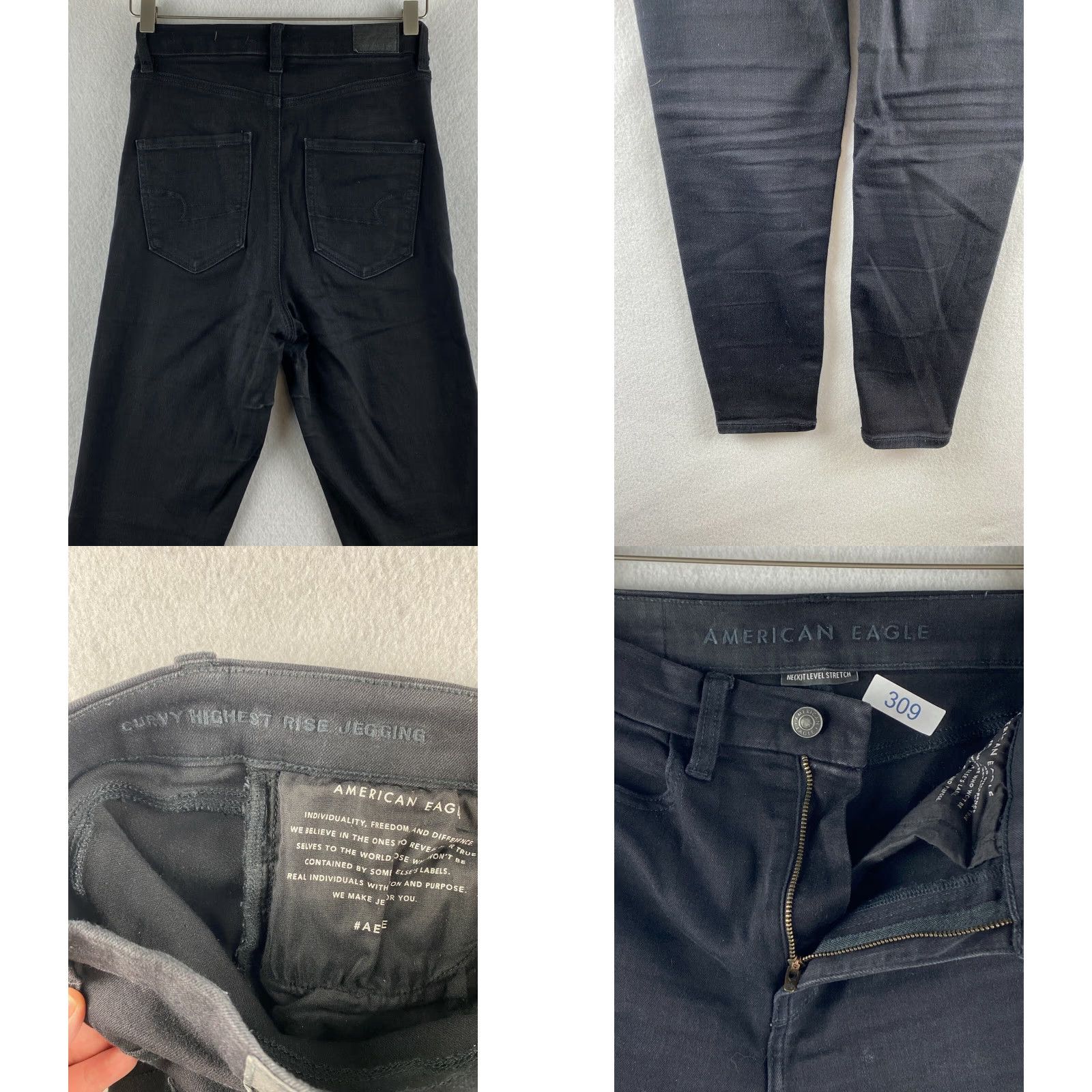 American Eagle Outfitters American Eagle Outfitters Jeans Womens 4 Black High Rise Ankle Skinny Stretch Jegging 27x26 Modern 90s Mens Womens Boys Girls Size 27" / US 4 / IT 40 - 8 Thumbnail