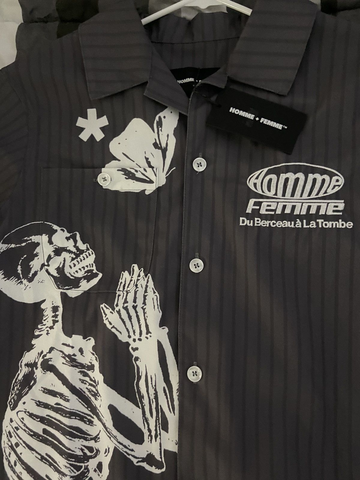 Homme + Femme La Homme Femme Grey Skeleton Shirt Size US S / EU 44-46 / 1 - 3 Thumbnail