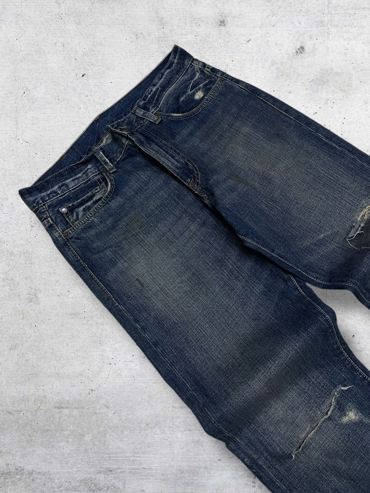 Polo Ralph Lauren VINTAGE POLO RALPH LAUREN SUPPLY DISTRESSED INDIGO DENIM Size US 33 - 7 Thumbnail